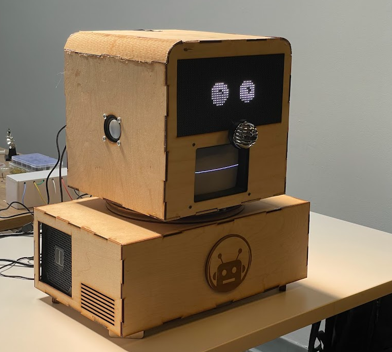 Photo of completed talking robot.